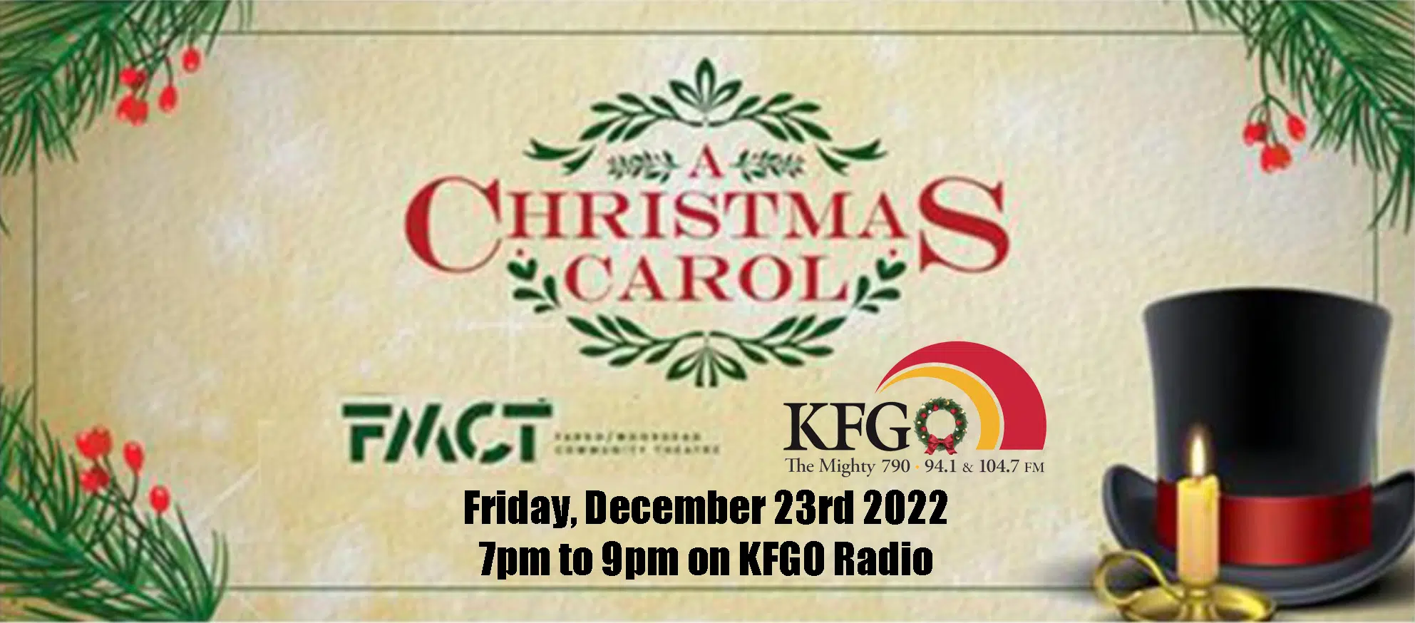FMCT’s “A Christmas Carol” is a KFGO Christmas Tradition! Froggy 99.9