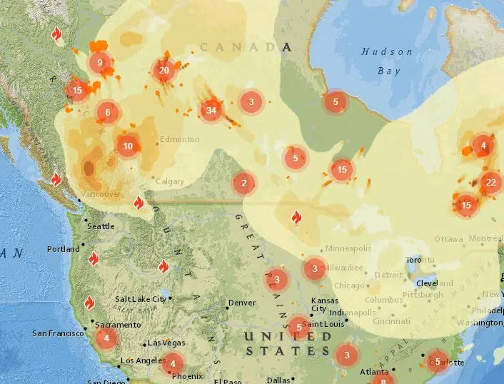 Bryant Barrett Headline: Active Wildfires Canada Map