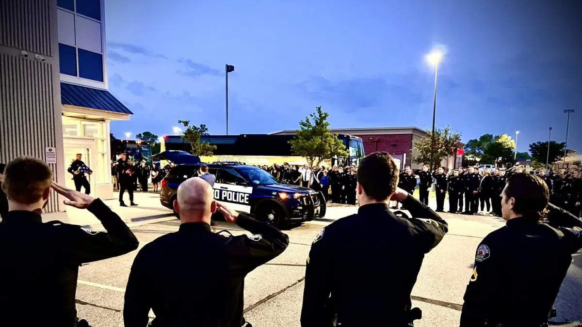 Processional heads to Pequot Lakes for Officer Wallin’s funeral, burial