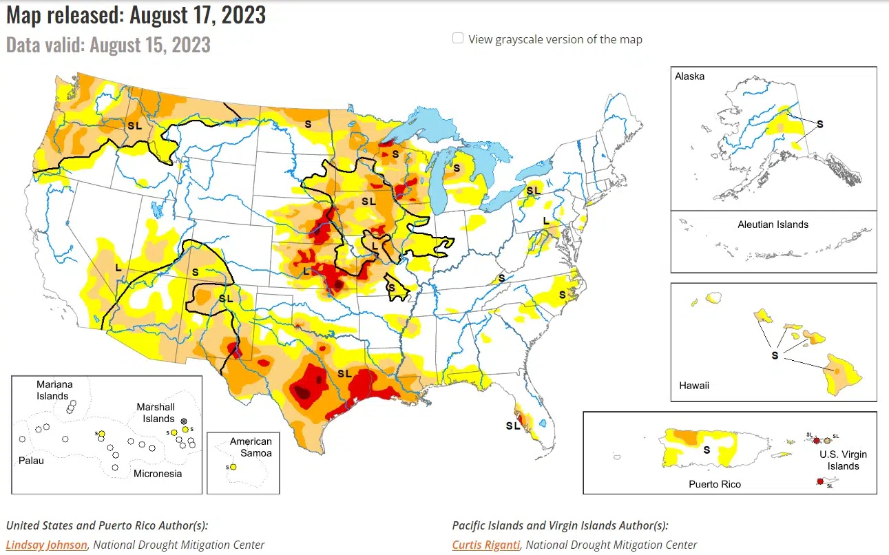 U.S. Drought Monitor: Drought continues to intensify across northern ...