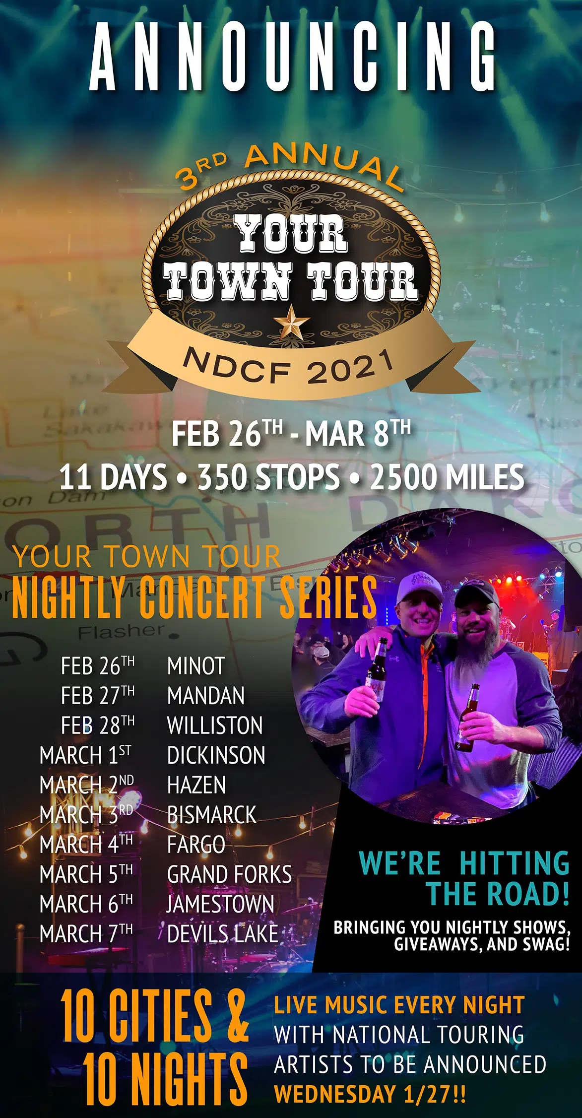 ND Country Fest Announces Artists Joining the Your Town Tour! Froggy