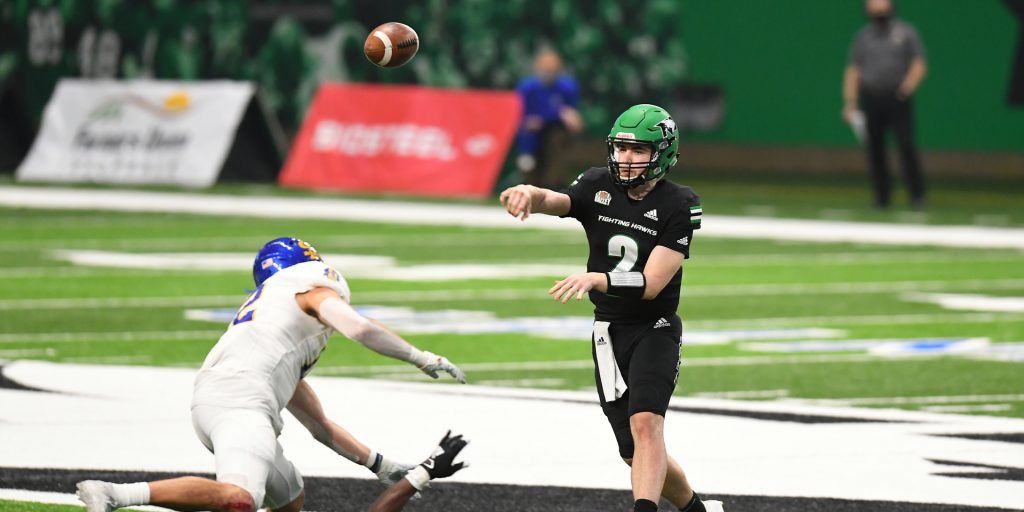 UND's Schuster Adding More To Game in Year Three As Starting Quarterback - Vimarsana News
