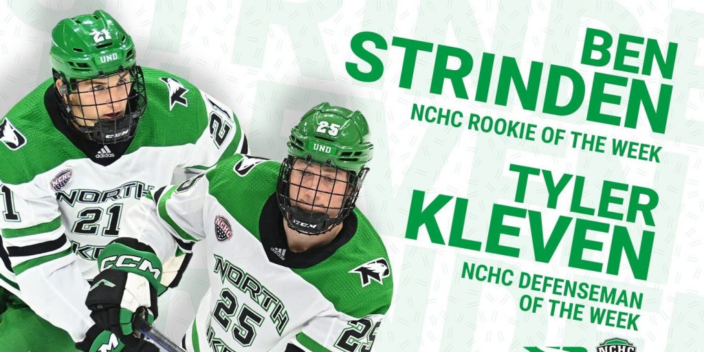 Tyler Kleven, Ben Strinden earn NCHC honors after sweep - Vimarsana News