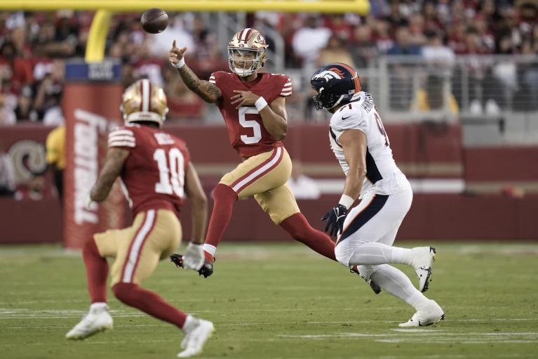 49ers rally late behind Trey Lance to beat Broncos 21-20 on rookie Jake Moody's kick - Vimarsana News