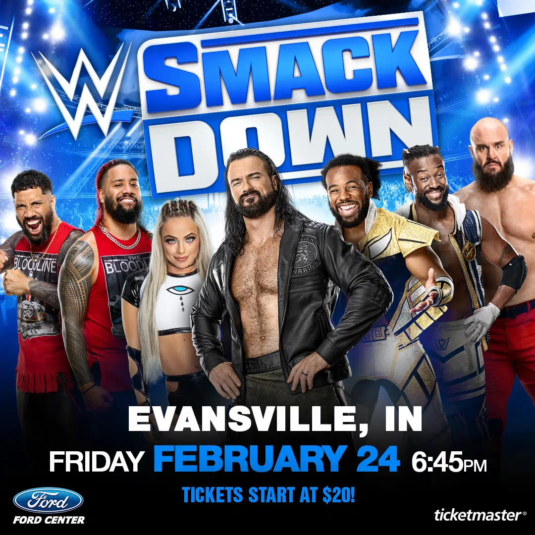 WWE Friday Night Smackdown returns to Ford Center Feb 24, 2023 WABX