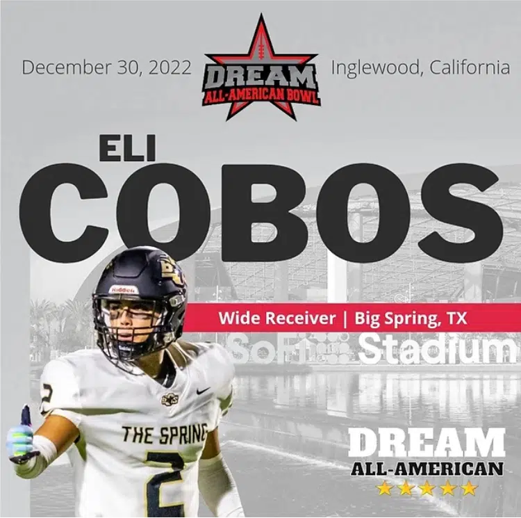 BIG SPRING'S ELI COBOS TO PLAY IN 2023 DREAM ALL-AMERICAN BOWL