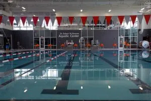 The 25-yard competition pool at the Dr. Robert W. Browne Aquatic Center.