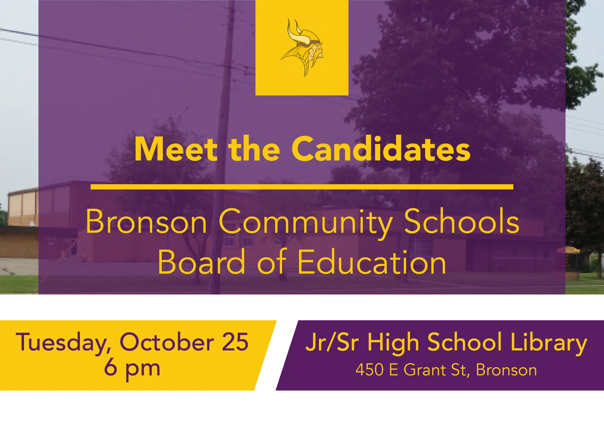 Bronson Community Schools schedules Meet the Candidates Night for