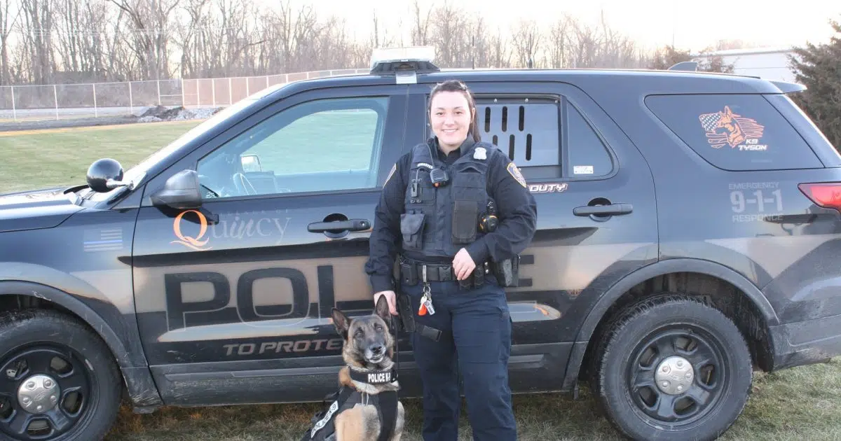 Quincy Police Department introduces “Tyson” as new K-9 officer | WTVB ...