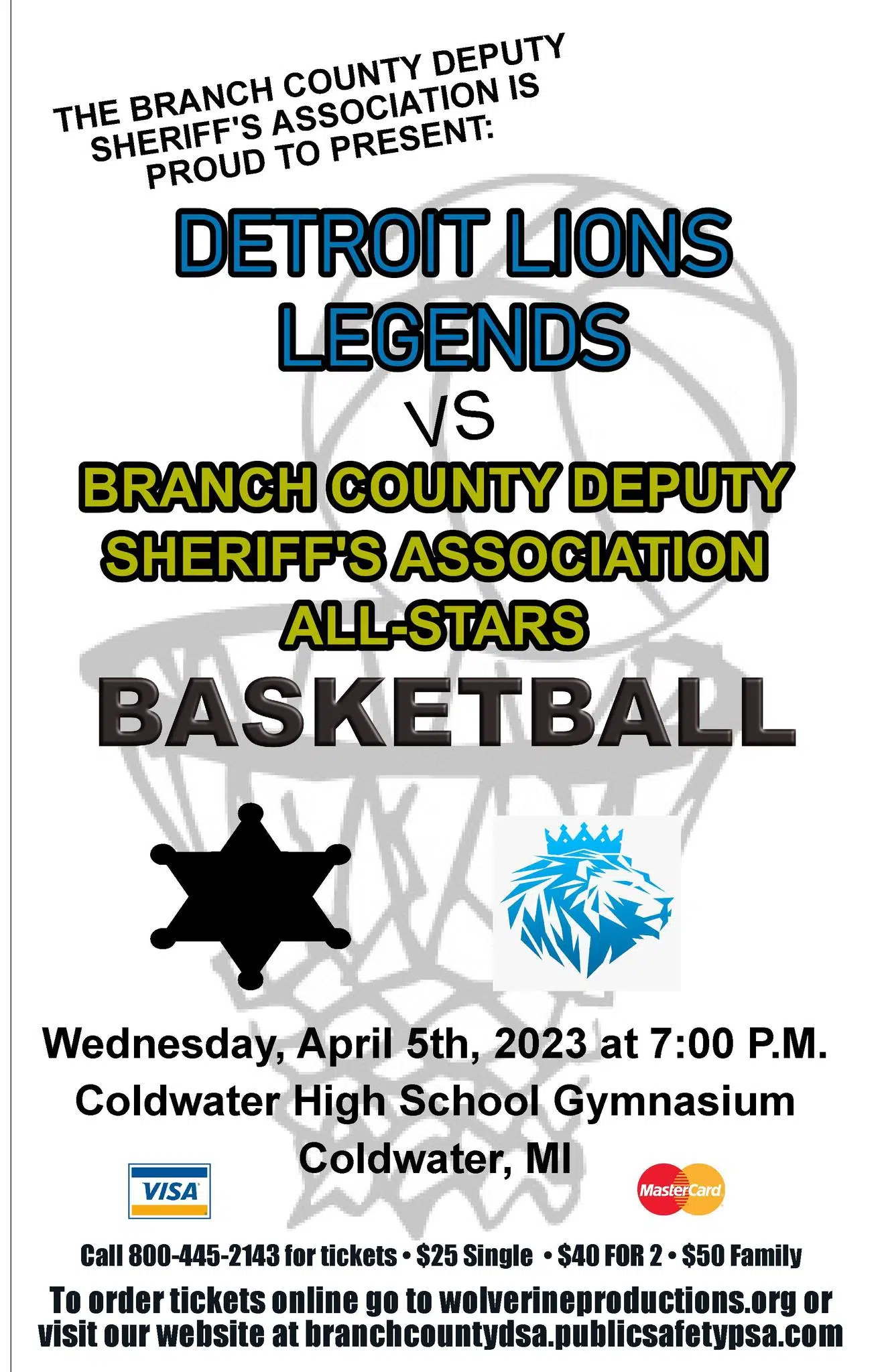 Branch County Deputy Sheriff's Association vs. Lions Legend All