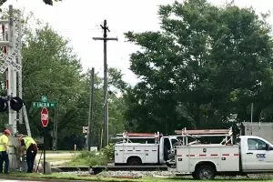 CSX Railroad workers in Holland on June 30, 2020