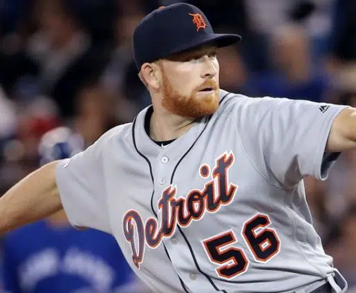 Detroit Tigers starting pitcher Spencer Turnbull (56) pitches in