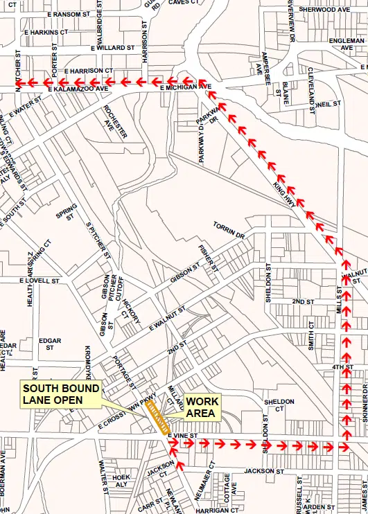 City of Kalamazoo announces emergency road closure on Portage Street