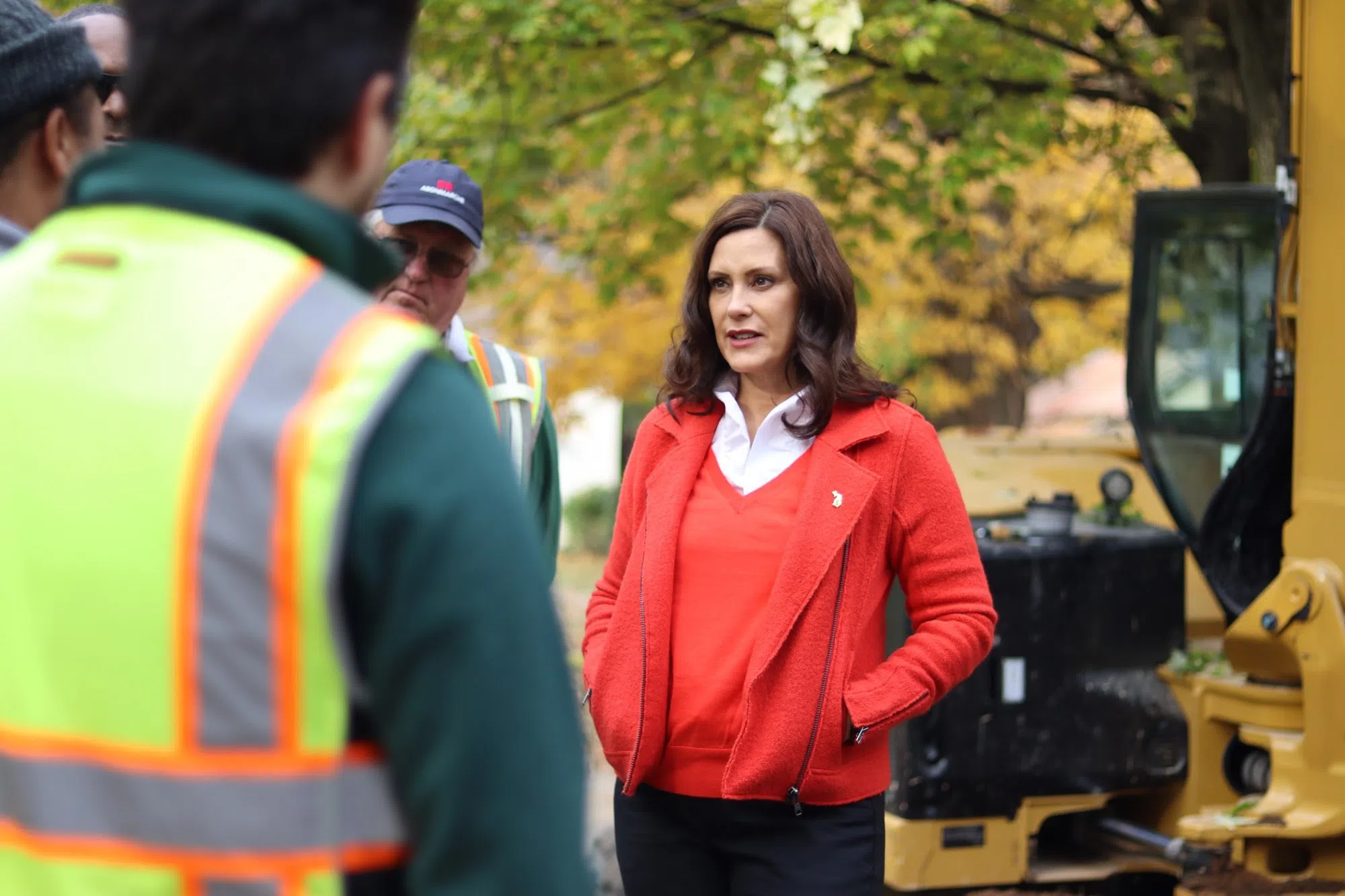 Gov. Whitmer visits first lead service line replacement construction