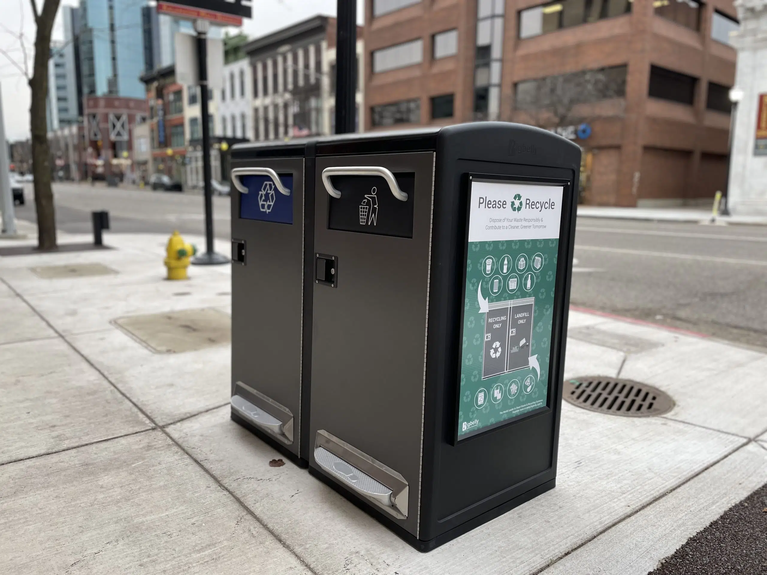 New “Bigbelly” recycling and waste program launched in Downtown