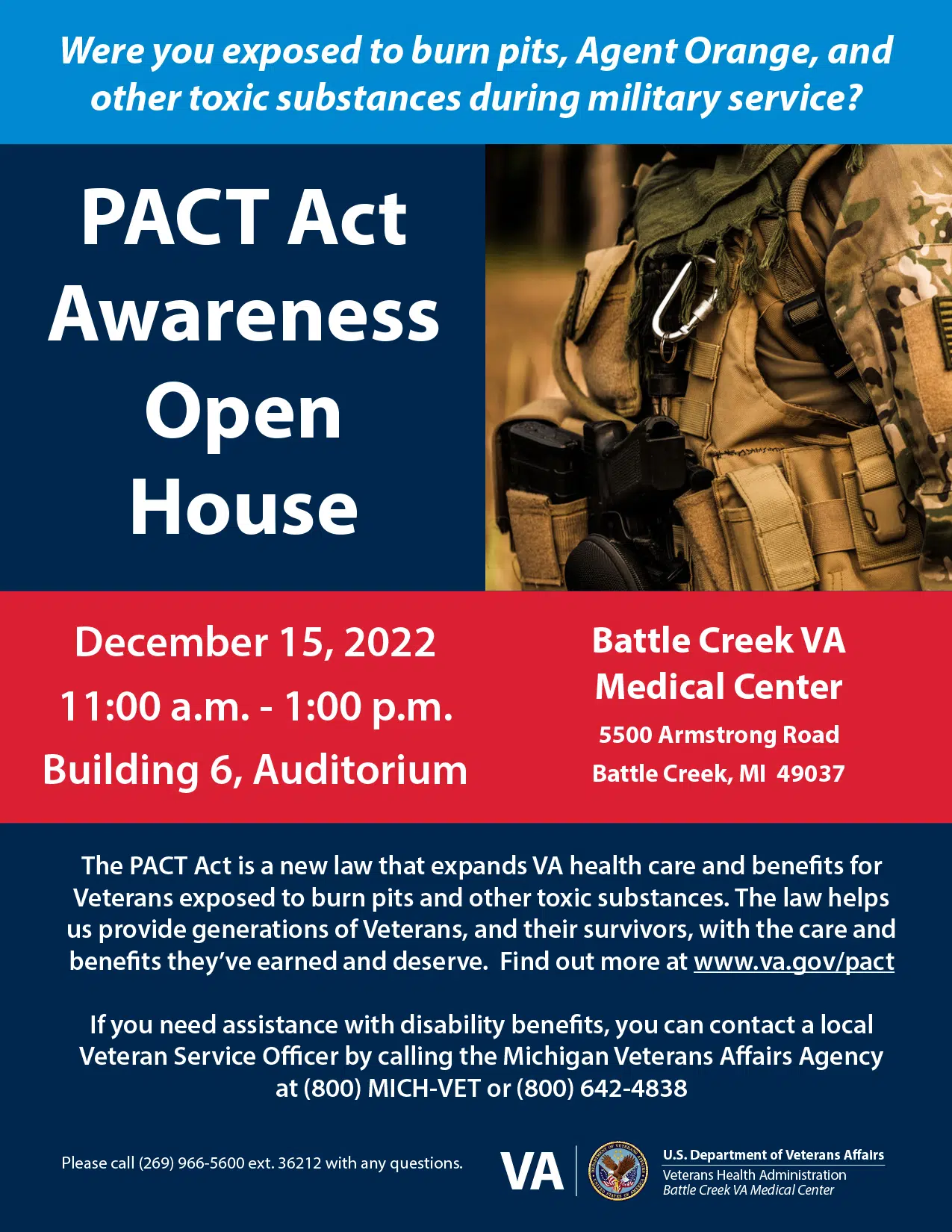 Battle Creek Va Medical Center To Host Pact Act Week Of Action 