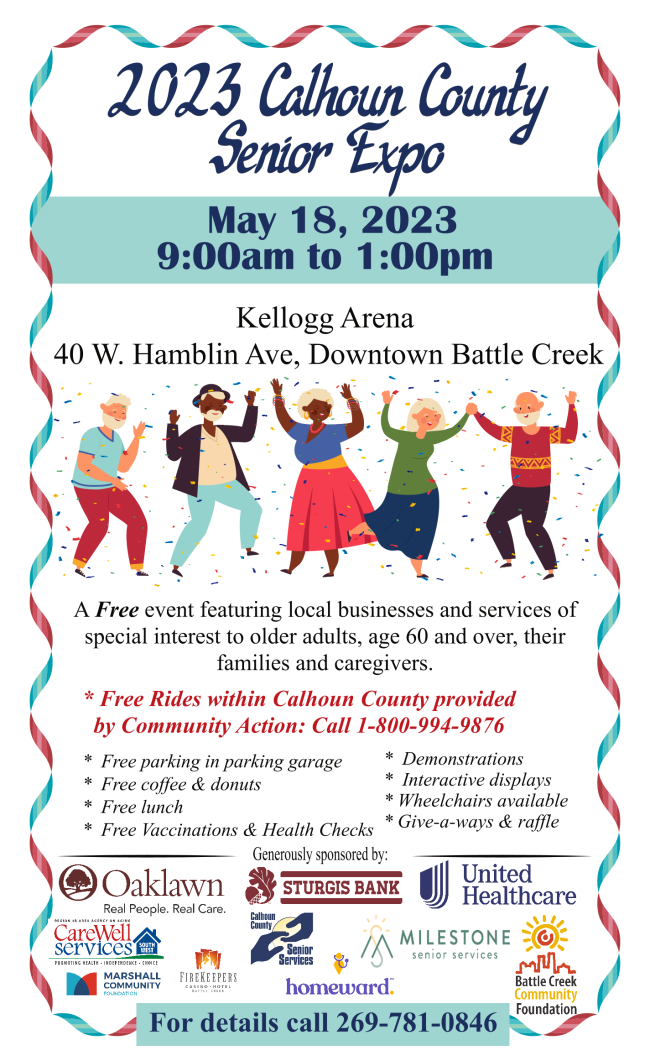 Calhoun County Senior Expo to be held at Kellogg Arena on Thursday - Vimarsana News