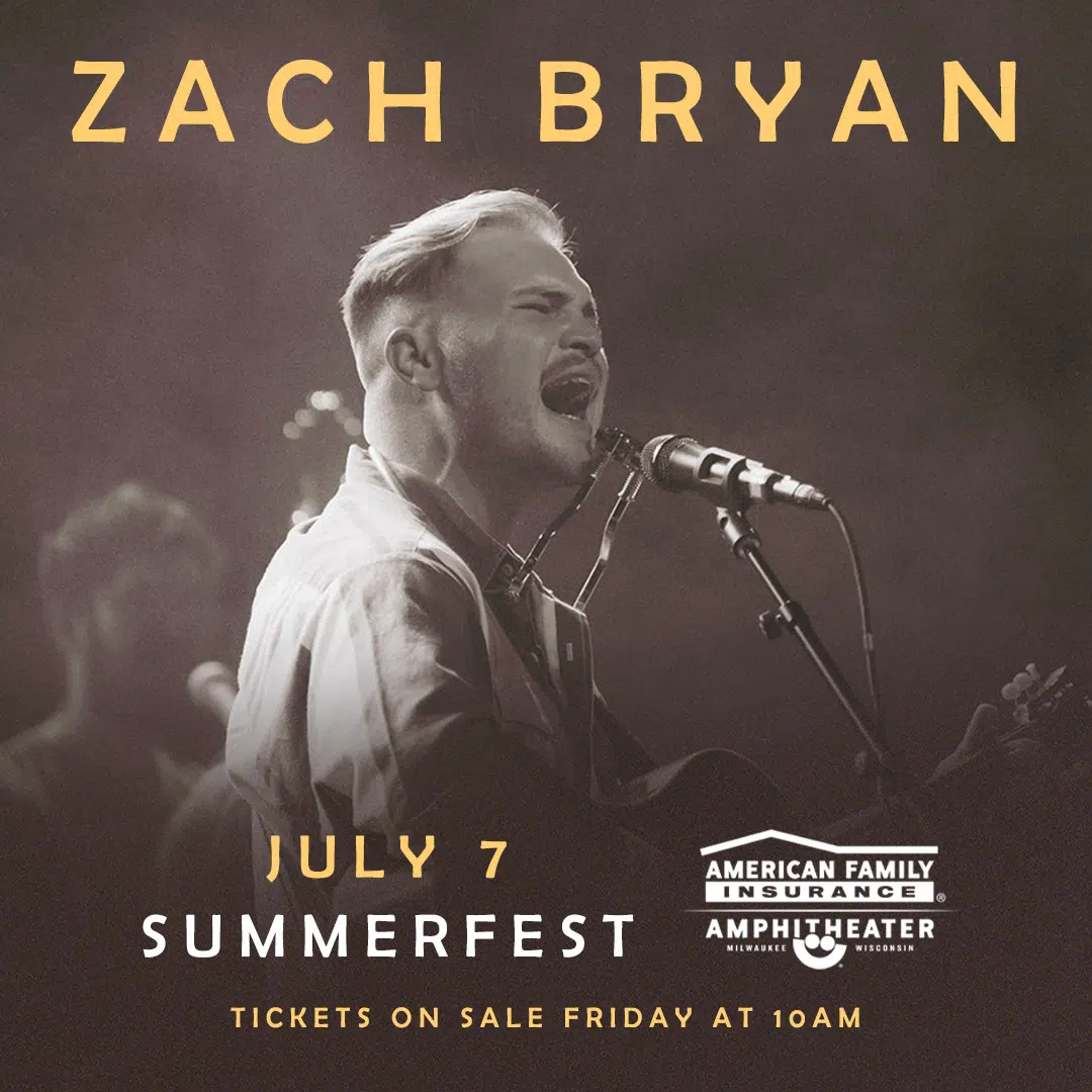 Zach Bryan at Summerfest Y100 WNCY Your Home For Country & Fun