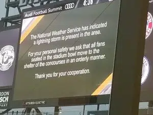 Sellout Crowd Braves Two Lightning Delays in Weather-Shortened Soccer  Friendly at Lambeau, WTAQ News Talk, 97.5 FM · 1360 AM