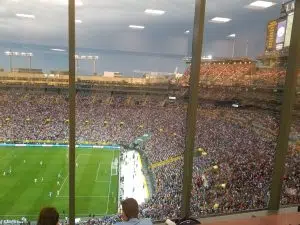 Green Bay Packers - 78,128 supporters in the stands for soccer at