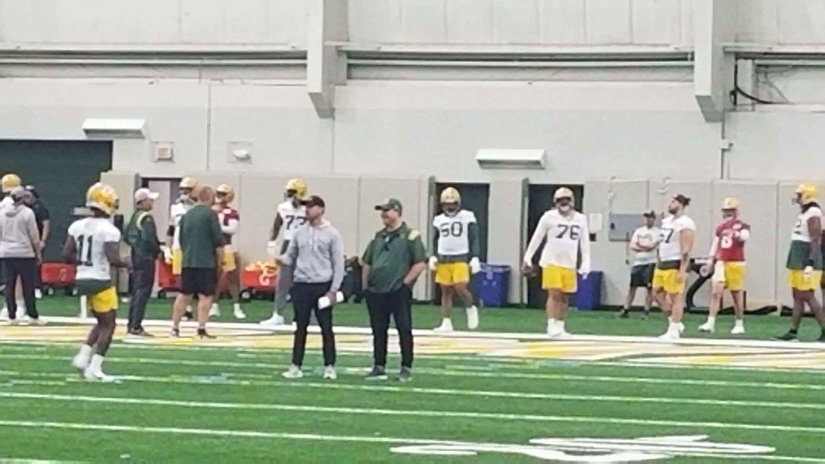 Photos from Green Bay Packers OTA workouts at Ray Nitschke Field