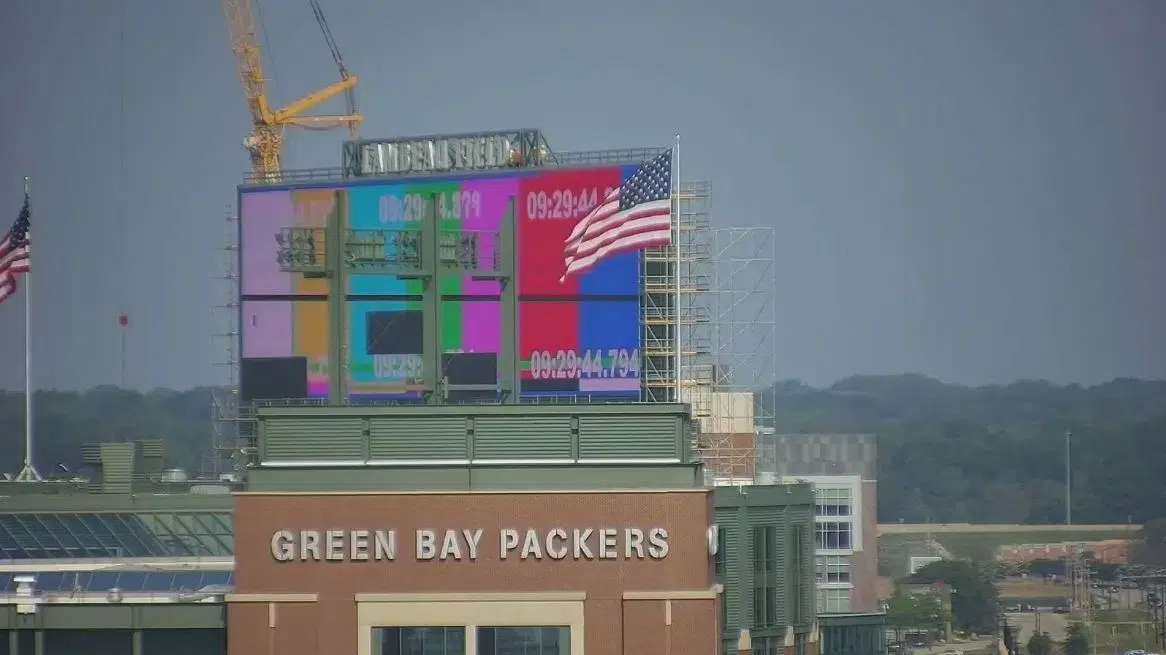 Packers Test New Video Board as Construction Continues WTAQ News Talk