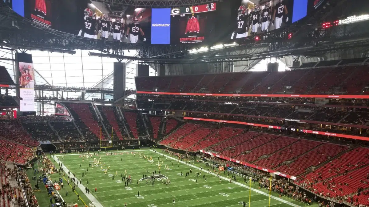 Tour of Atlanta Falcons' Ticketmaster Studio 