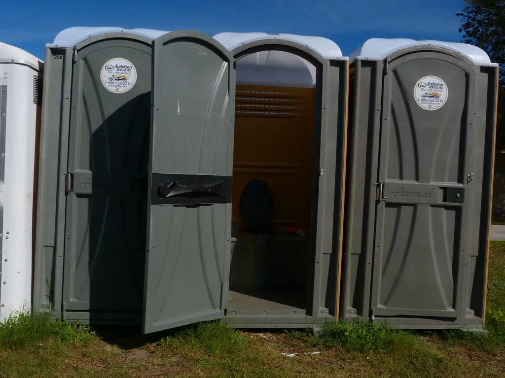 Guy trapped in portapotty after tree falls on it Neuhoff Media Springfield