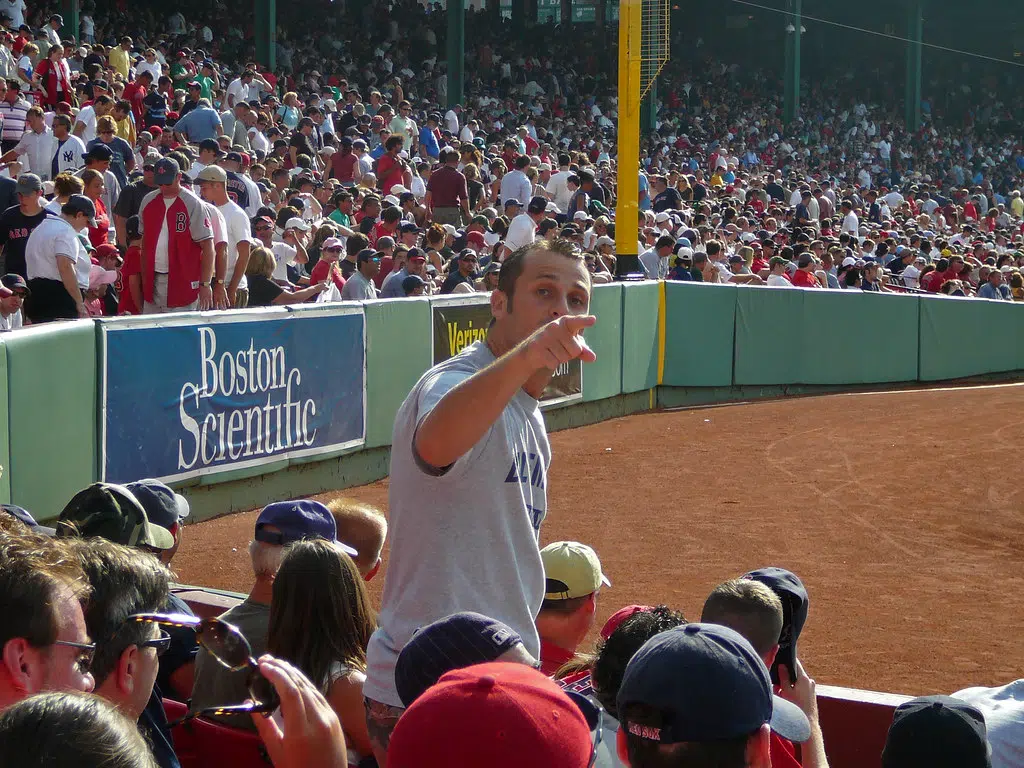Hero or Bad Dad?   A Man Catches a Foul Ball Without Dropping His Baby or Spilling His Beer