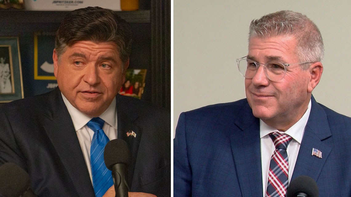 JB Pritzker and Darren Bailey