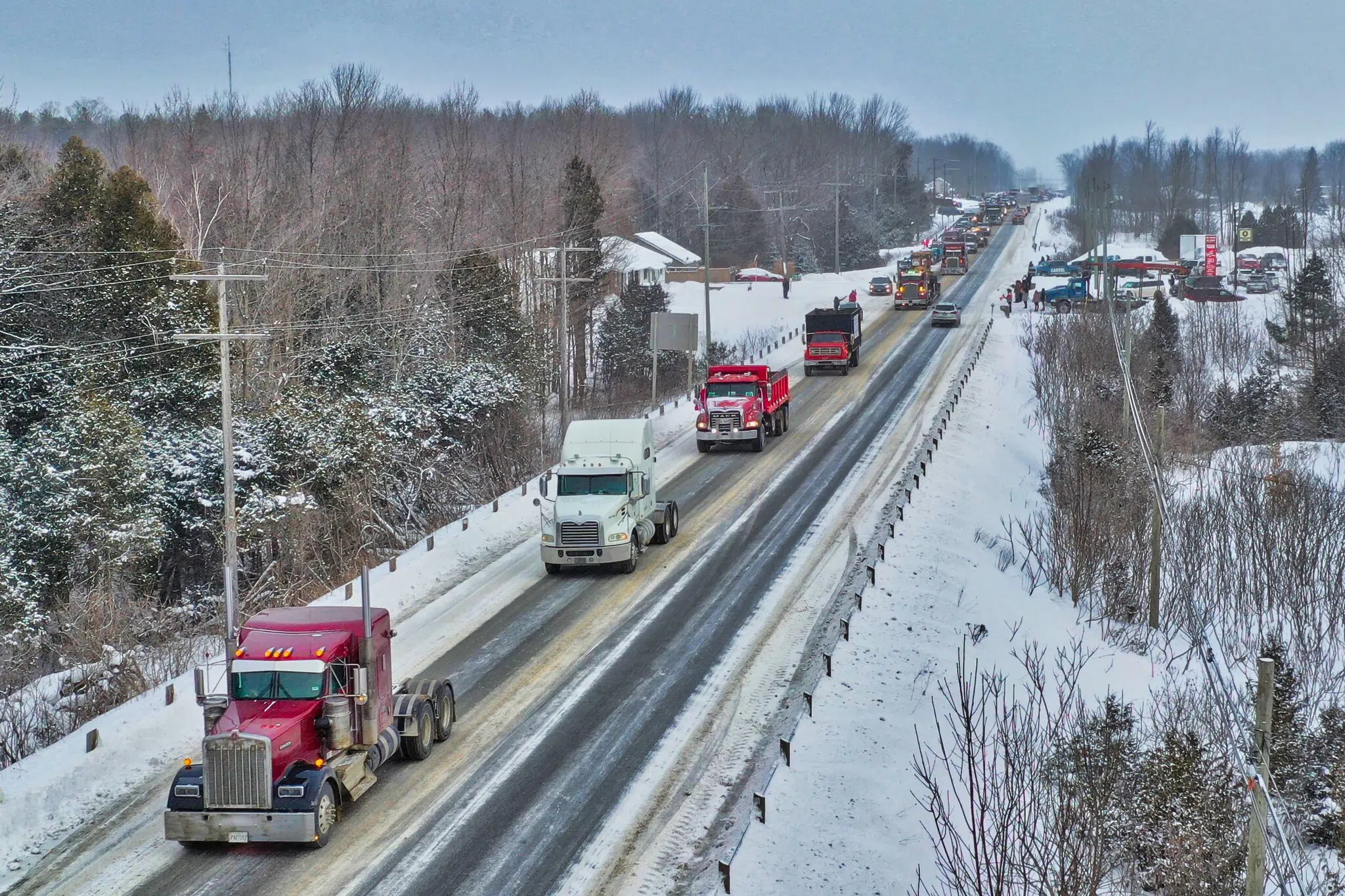 Truckers From Grey Bruce Depart Area For Ottawa As Part Of Convoy Protest