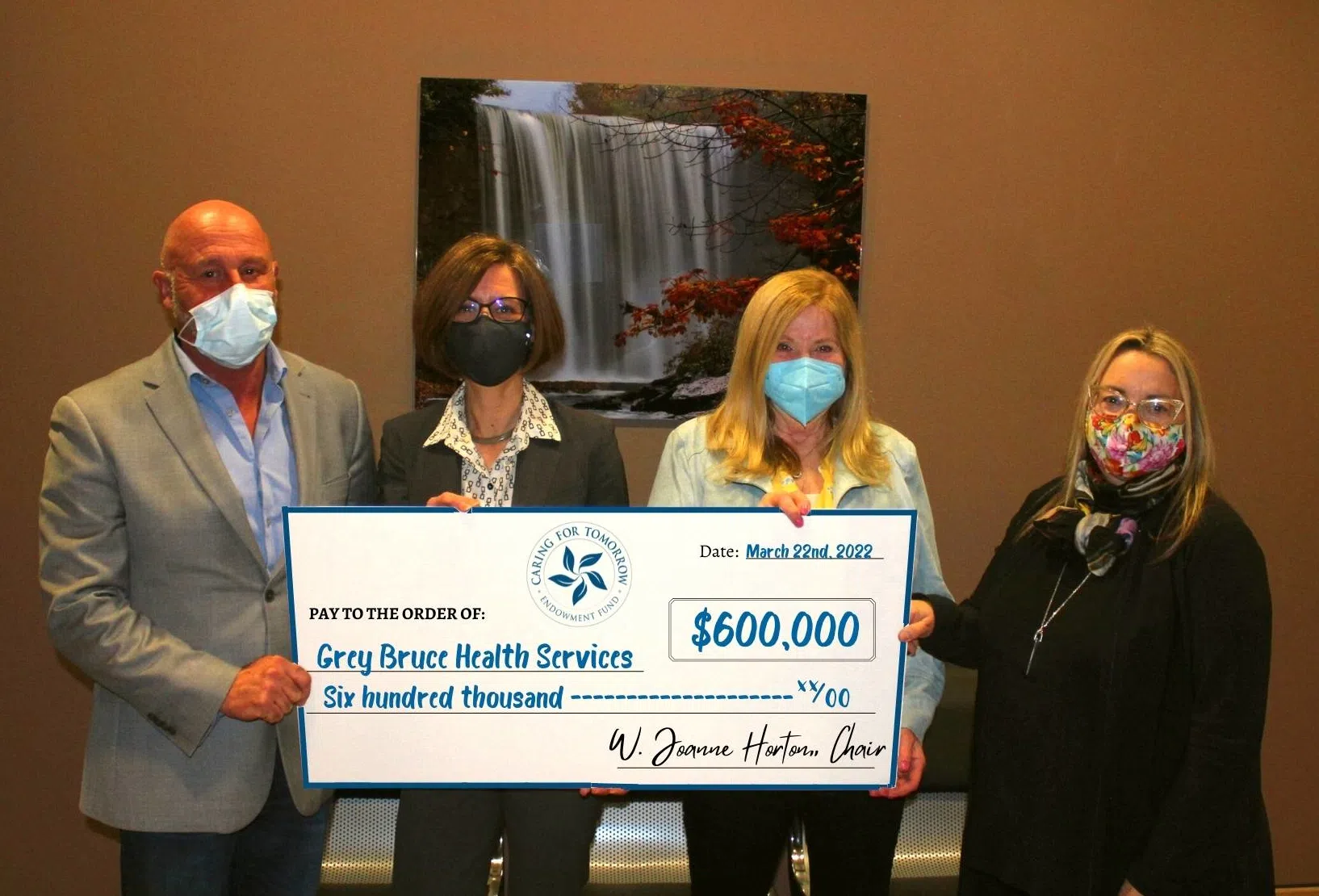 Owen Sound Hospital Foundation Presents $600K Cheque To Grey Bruce Health Services