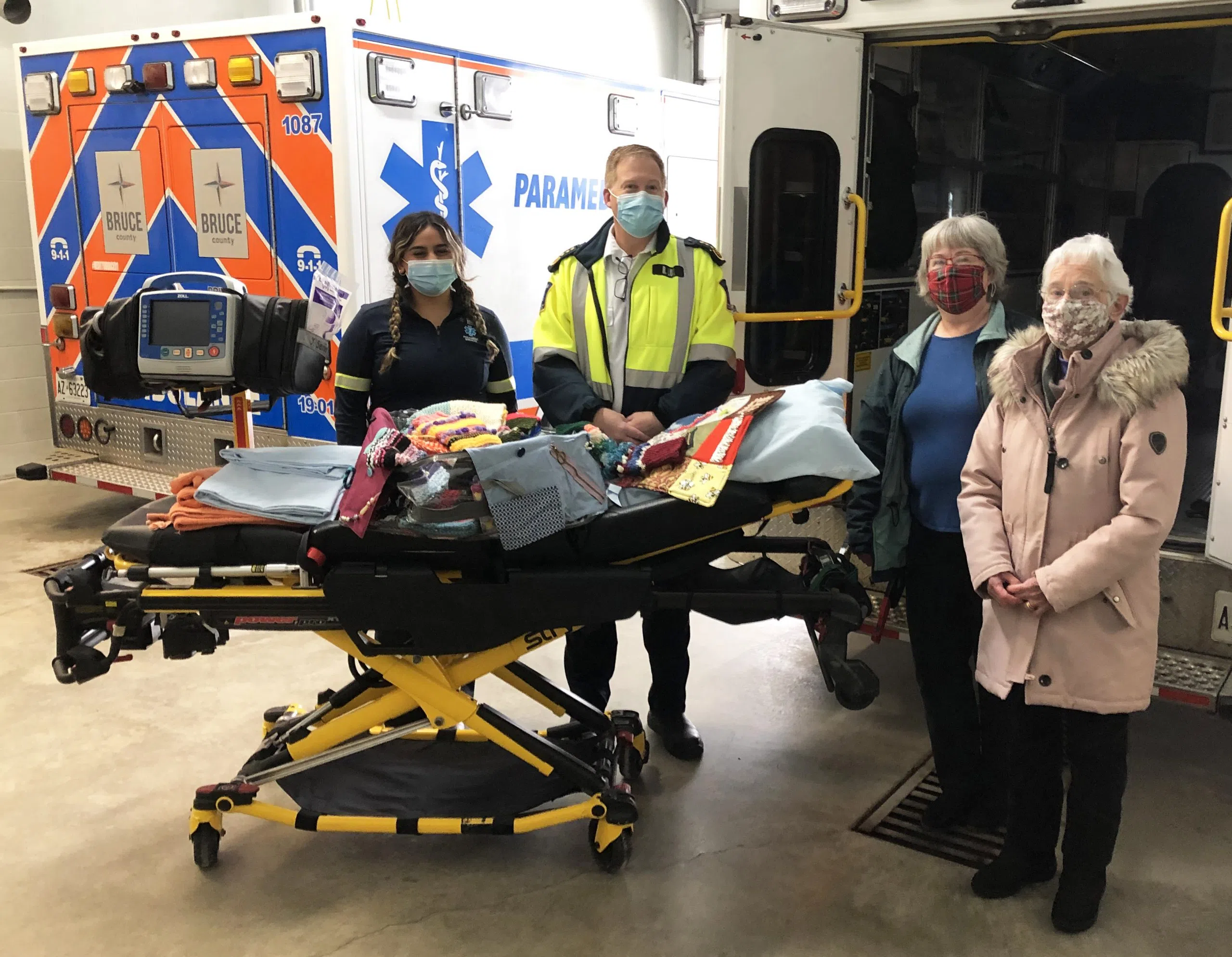 Fidget Muffs, Quilts Donated To Bruce County Paramedic Services