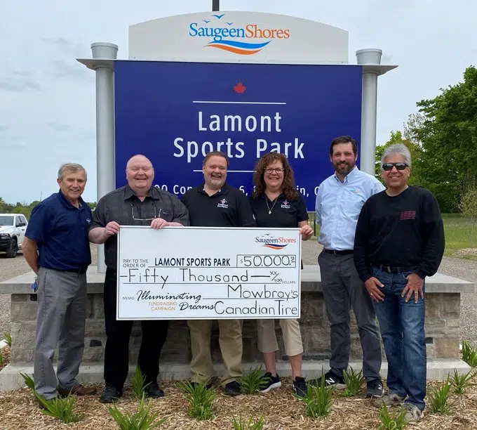 Mowbray’s Canadian Tire Donates $50,000 To Lamont Sports Park