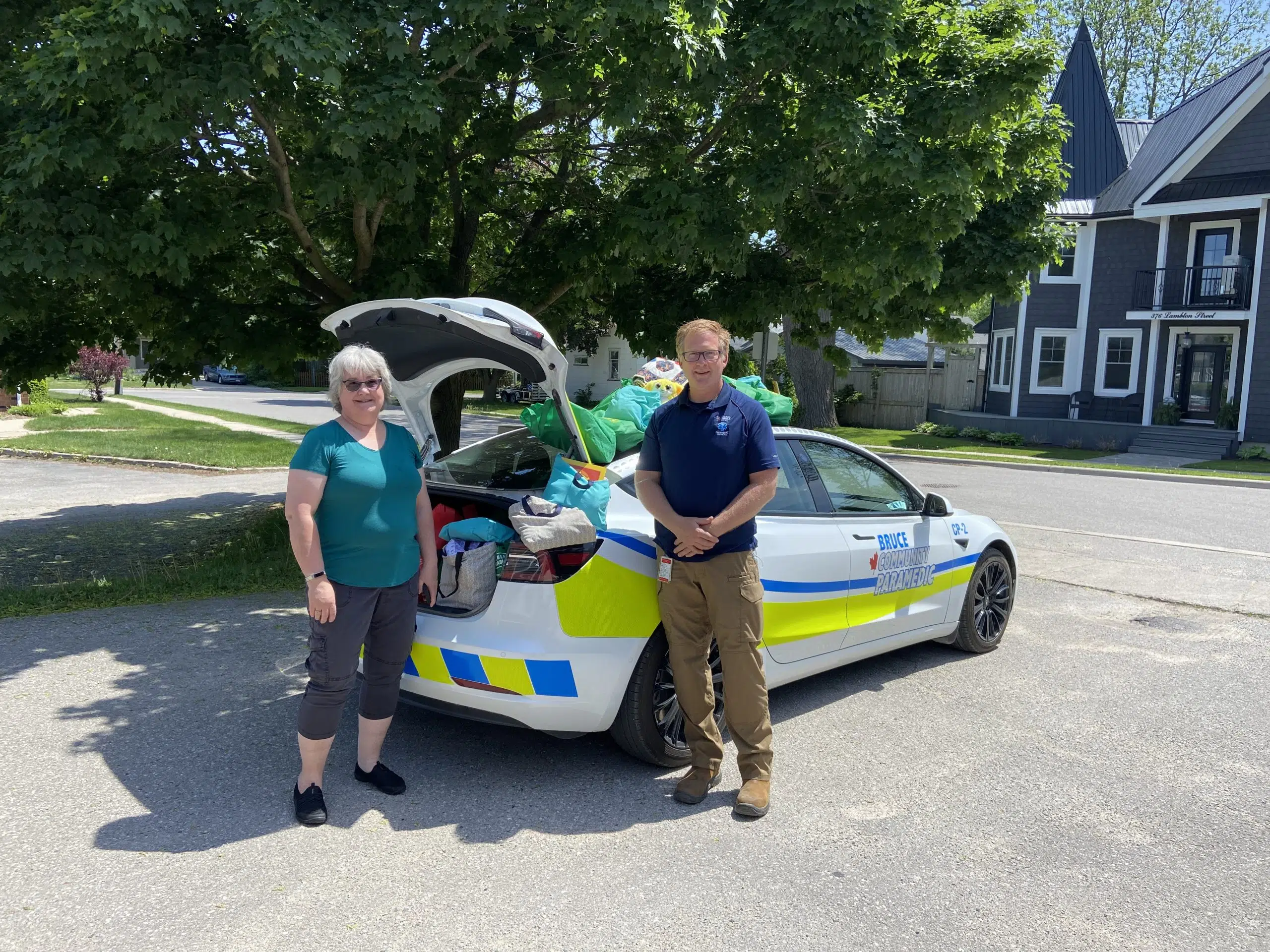 Bruce Paramedic services Receives 41 Pediatric Support Bag Donation