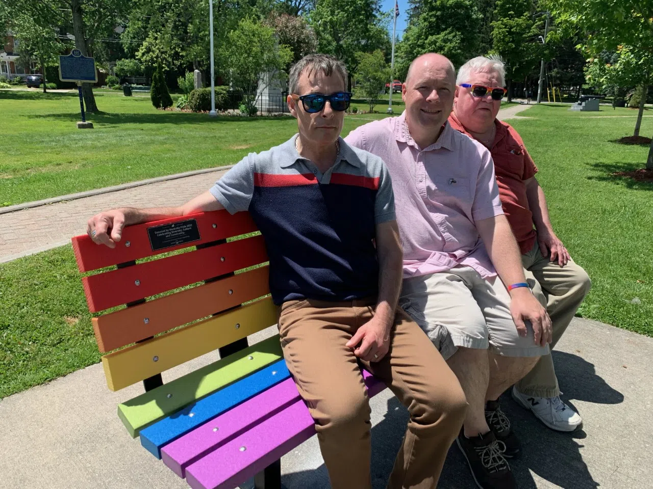 Rainbow Bench Installed In Bracebridge's Memorial Park