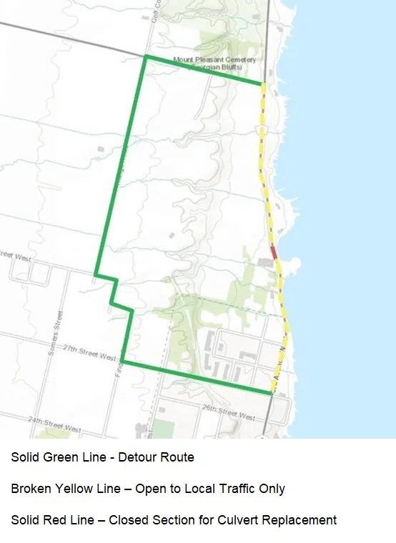 Section Of Grey Road 1 Closed This Week For Culvert Replacement