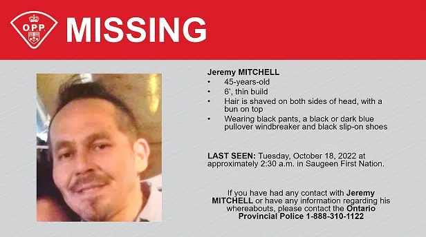 Missing Man Last Seen In Saugeen First Nation