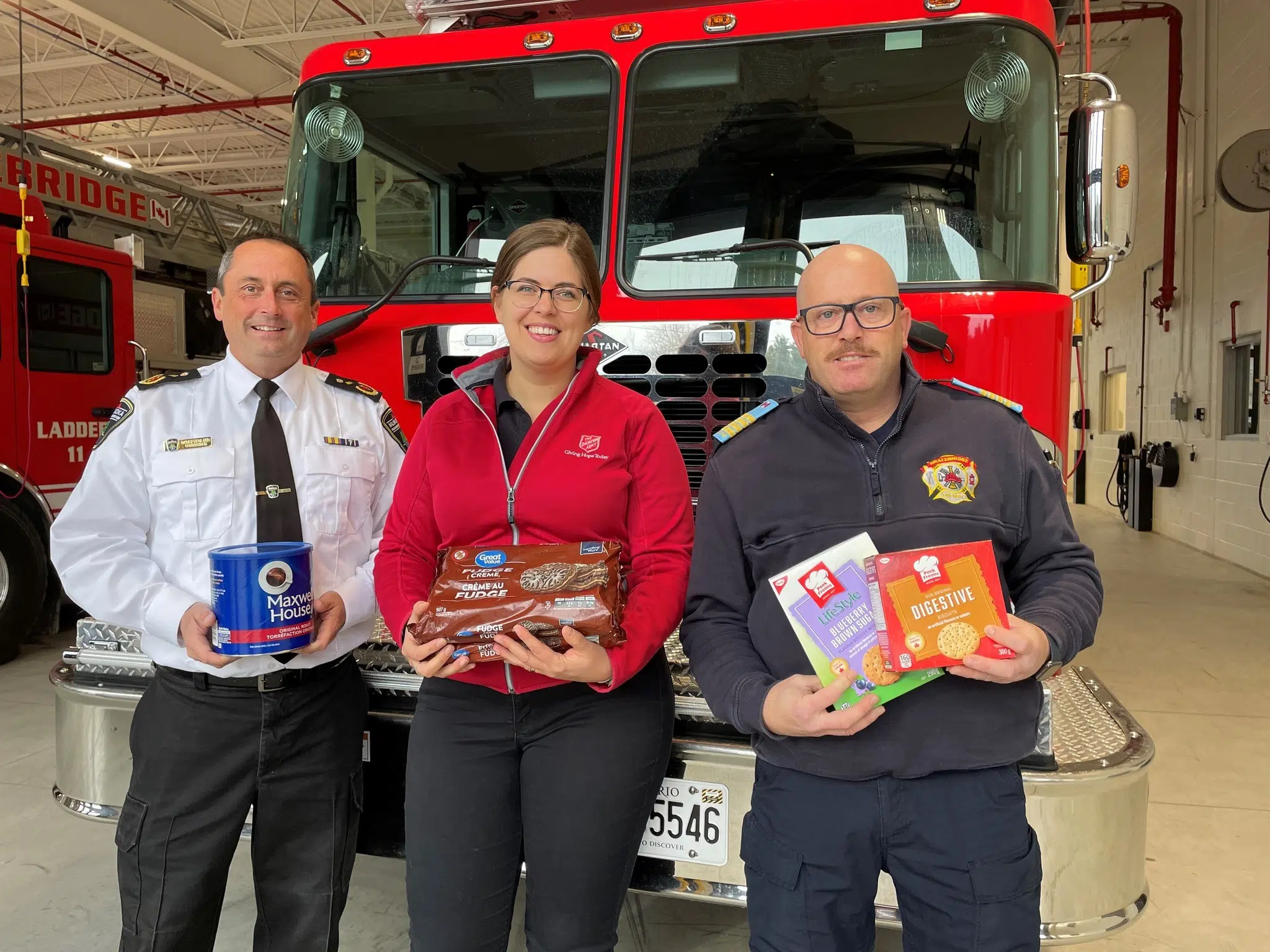 Bracebridge Fire and Muskoka Paramedics Collecting Door-to-Door Food Donations for Salvation Army South Muskoka