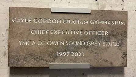 YMCA Owen Sound Grey Bruce Honours Retired CEO With Gymnasium Dedication