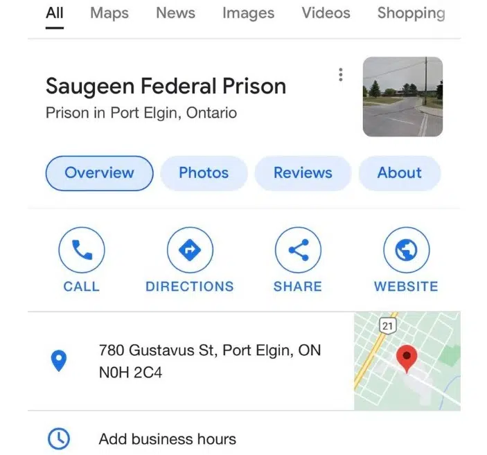 Port Elgin School Temporarily Changed To ‘Federal Prison’ On Google Maps