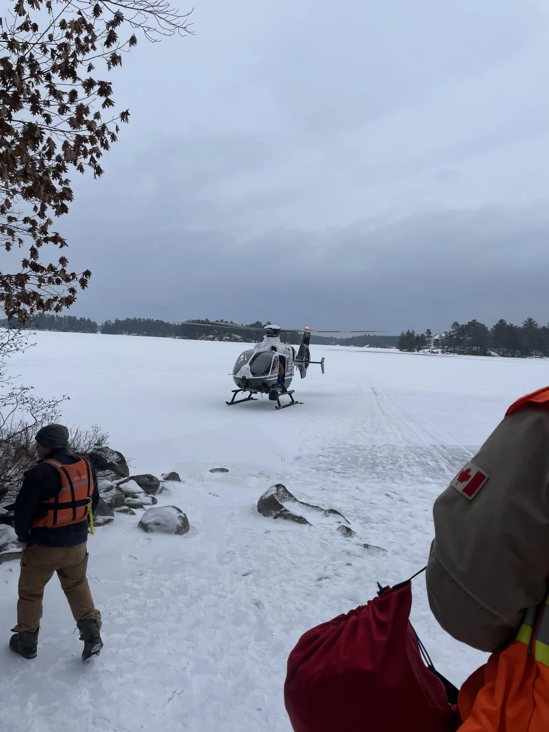 One Person Missing, One Rescued after Machines Plunge Through Ice On Six Mile Lake