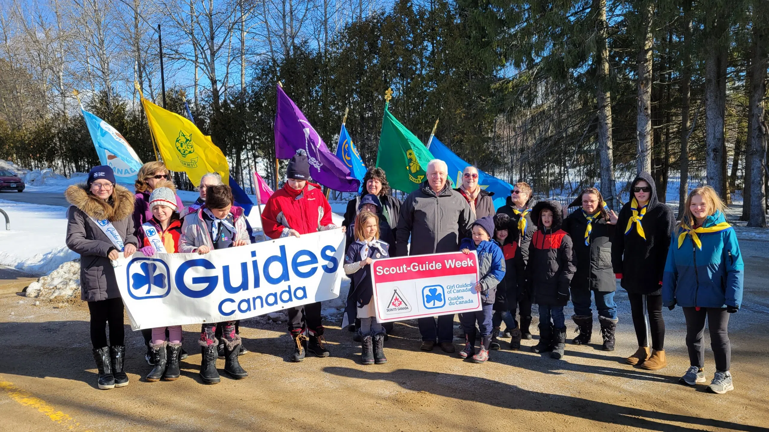 Scout-Guide Week Flag Raising In Bracebridge