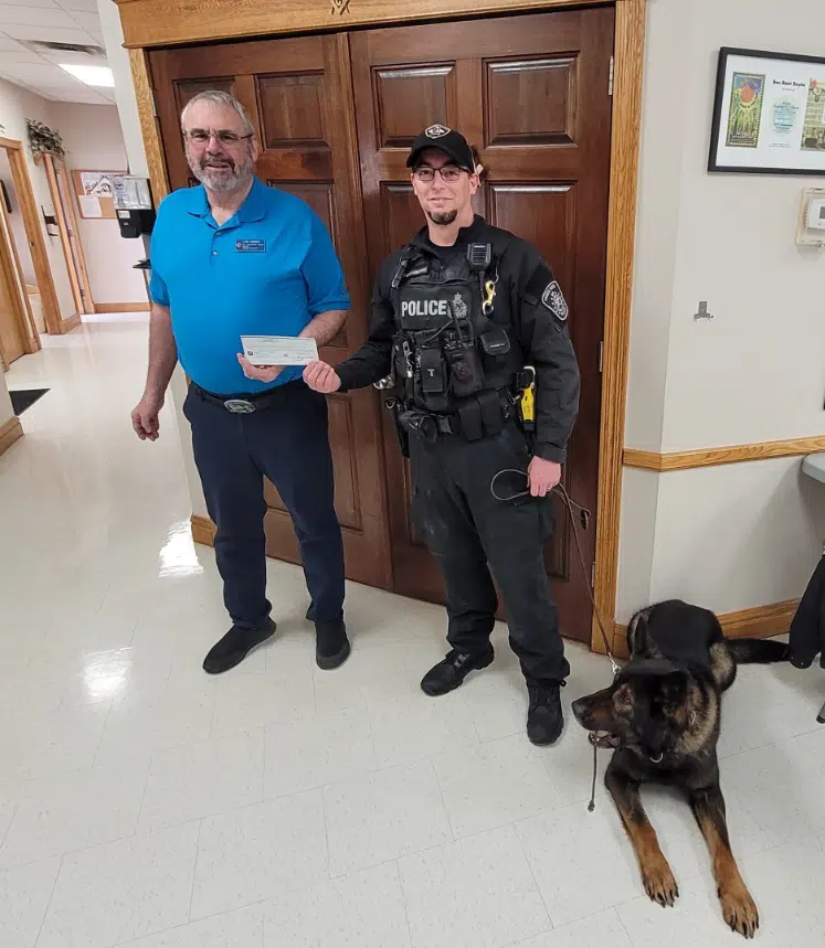 Saugeen Shores Police Receive Community Support For K9 Program