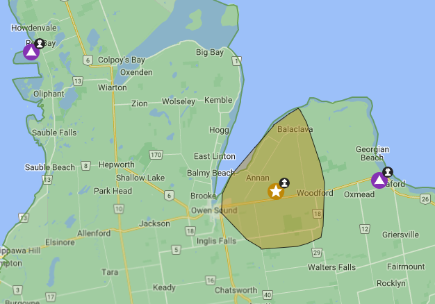 UPDATE: Power Restored In Owen Sound’s East Side