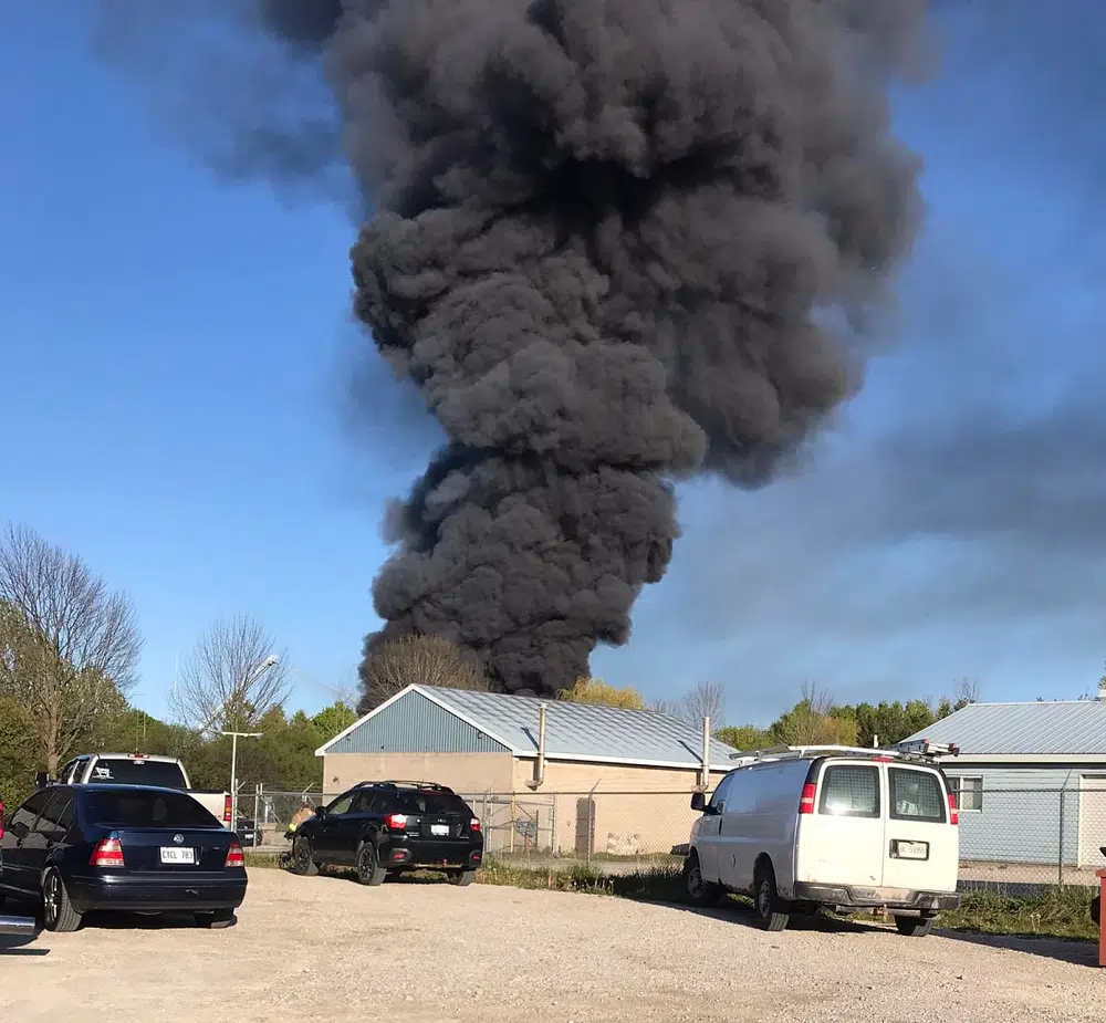 Update: Major Fire At Johnny B’s Automotive In Meaford