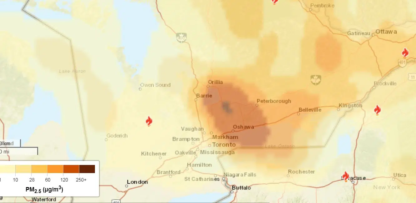 Forest Fire Smoke Drifts Over Region.