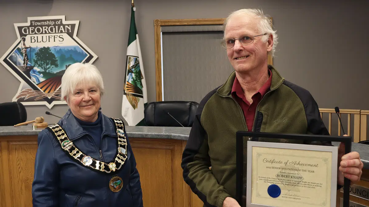 Georgian Bluffs Man Receives Provincial Recognition For Community Involvement