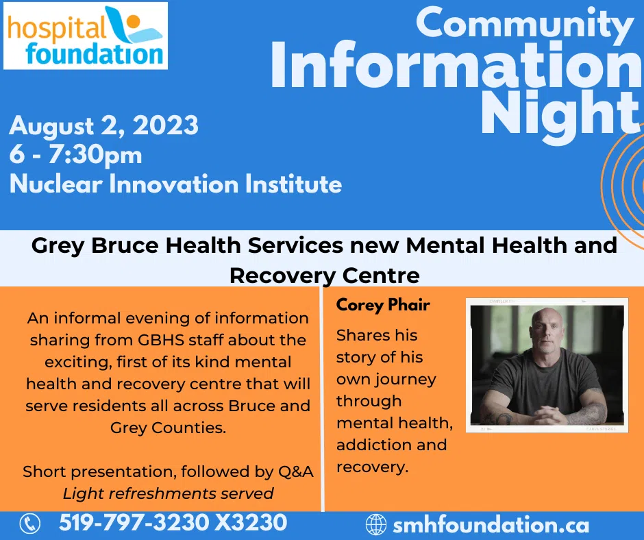 New Owen Sound Mental Health & Addictions Centre Info Night In Port Elgin