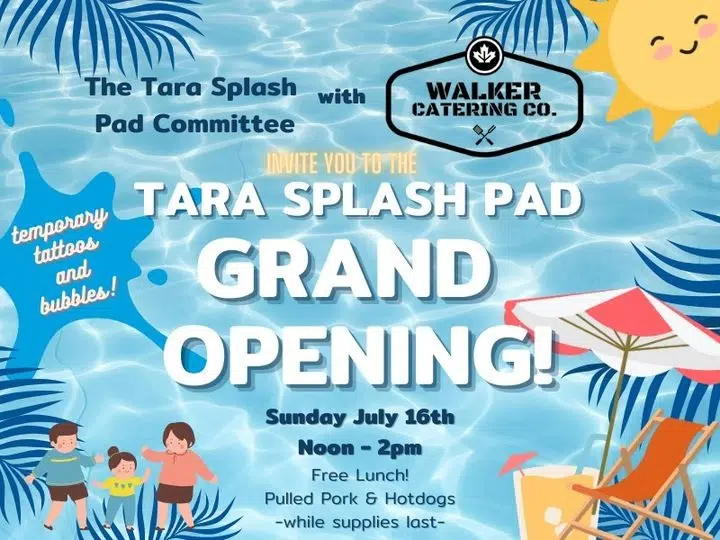 Tara Splash Pad Grand Opening Sunday